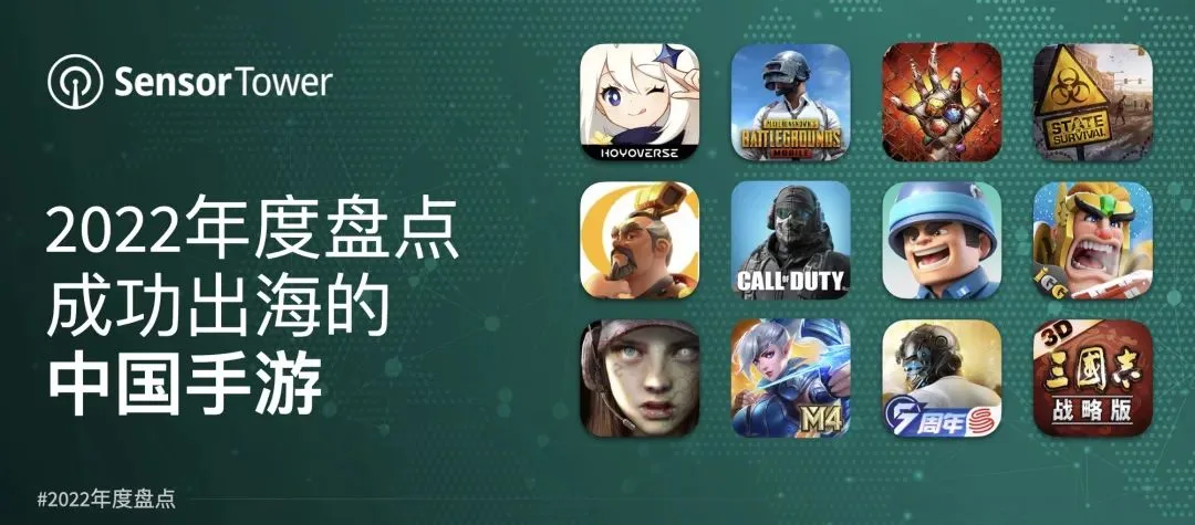 2022中国手游出海年度盘点 - 39款手游收入超过1亿美元，《原神》蝉联出海收入冠军