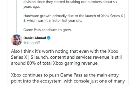 微软上季度游戏收入35.3亿美元，《我的世界》MAU接近1.4亿