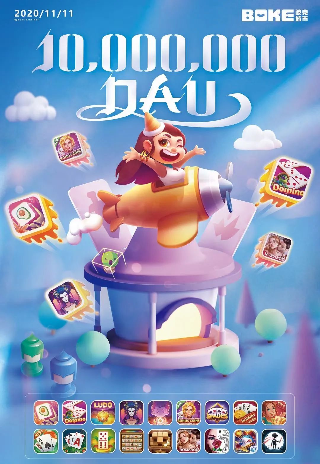 海外DAU破1000万：21款新游齐出海，波克城市上演“满汉全席”