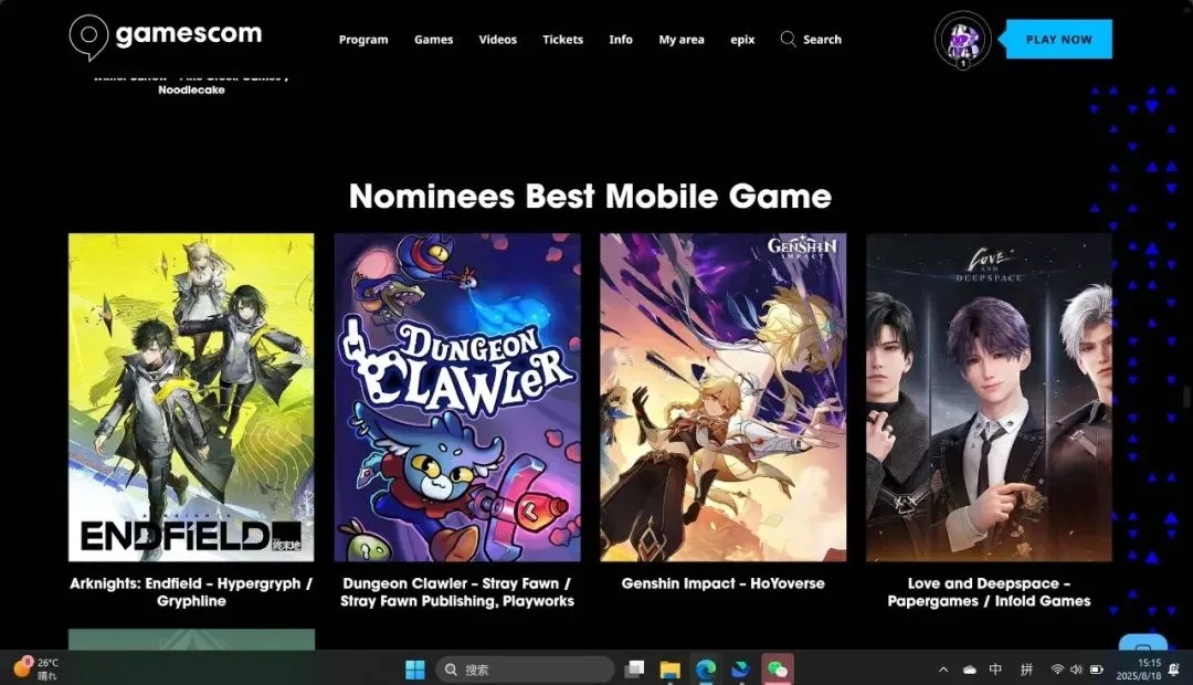 《恋与深空》获科隆游戏展最佳手游提名，创女性向游戏历史