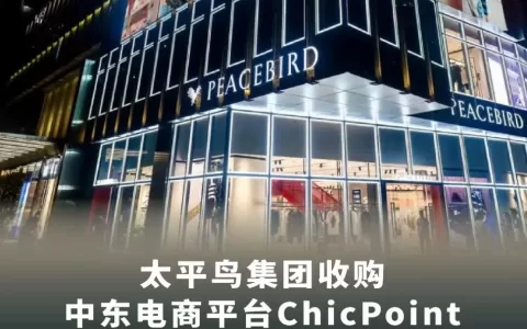 中国时尚巨头，悄悄布局中东！太平鸟收购中东电商平台ChicPoint