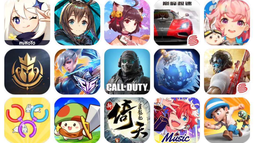 2023年11月成功出海的中国手游 - 《原神》重回收入榜与增长榜冠军，悠星网络、网易多款手游增长亮眼