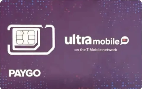 美国Ultra mobile paygo手机电话卡海外APP注册接码实体SIM卡出国跨国留学生国际旅游手机卡,可续费充值续期