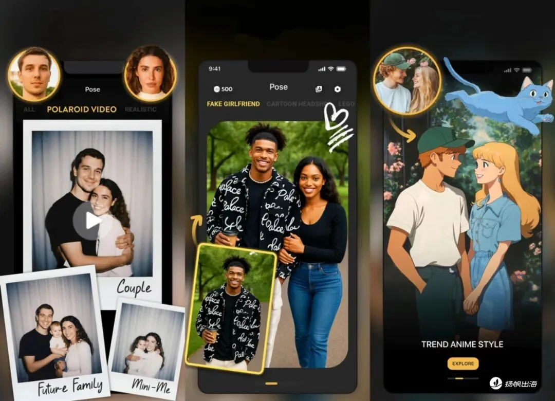 日下载达10.6万，美式风拉满，“情侣滤镜”成AI图像应用北美出圈密钥？