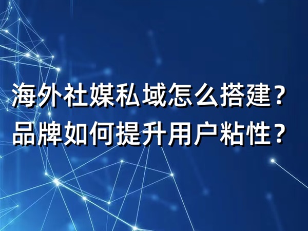 海外社媒私域怎么搭建？品牌如何提升用户粘性？